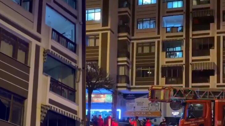 Ankara'da 7 katlı apartmanda dehşet dolu anlar! 1 kişi hastaneye kaldırıldı