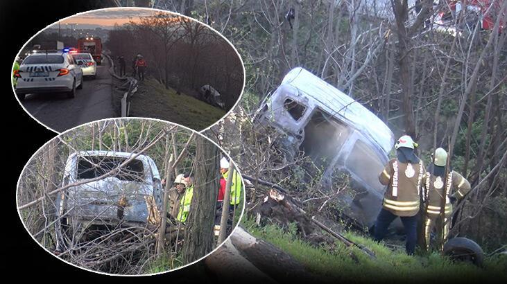 Avcılar'da TEM Otoyolu'nda araç yandı, 1 kişi hayatını kaybetti