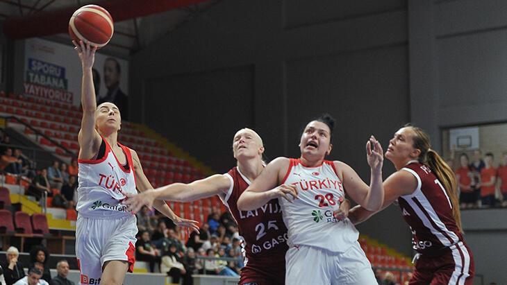 A Ulusal Bayan Basketbol Ekibi, hazırlık maçında Letonya’yı mağlup etti