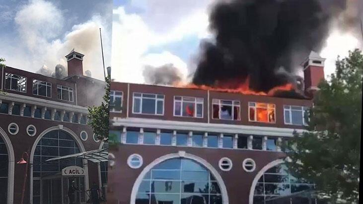 Ankara'da özel hastanede yangın