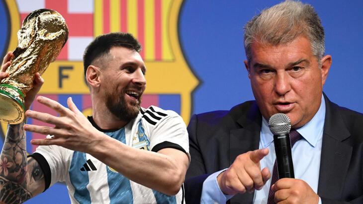 Barcelona Lideri Laporta: 'Kısa mühlet evvel Messi le konuştum'