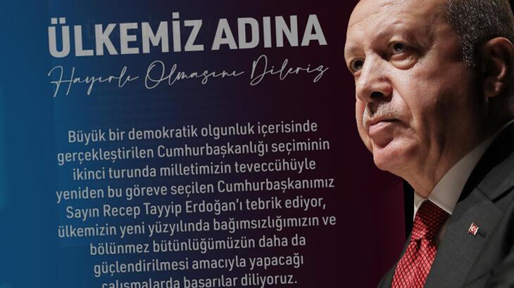 Spor topluluğundan Cumhurbaşkanı Erdoğan'a tebrik iletileri