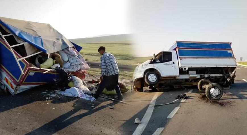 Tarım emekçisi aileyi taşıyan kamyonet bariyere çarptı! 8'i çocuk 10 yaralı