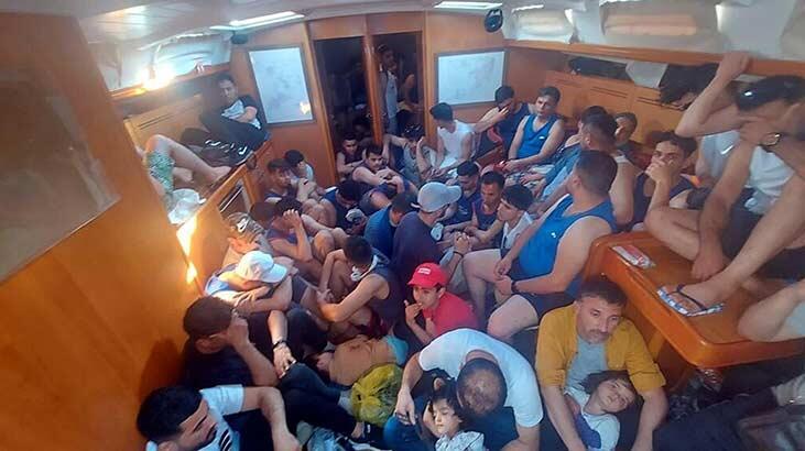Bodrum'da 86 kaçak göçmen yakalandı