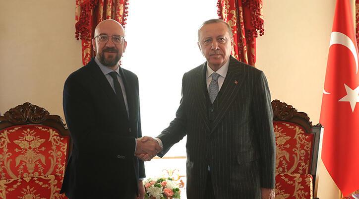 Cumhurbaşkanı Erdoğan AB Kurulu Lideri ile görüştü