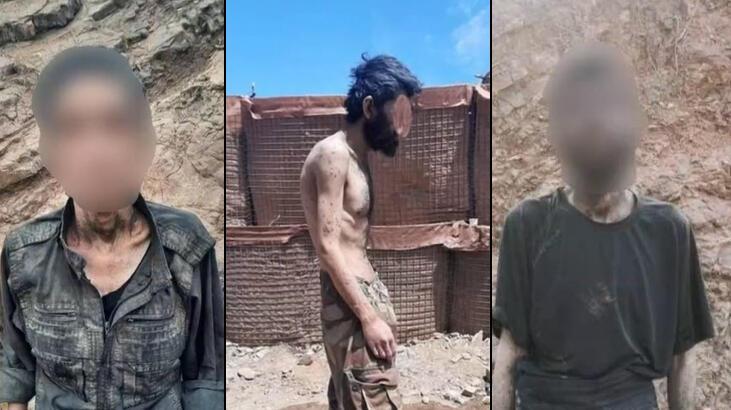 Teslim olan PKK'lı teröristlerin manzarası ortaya çıktı! Açlıktan bağırsakları delindi