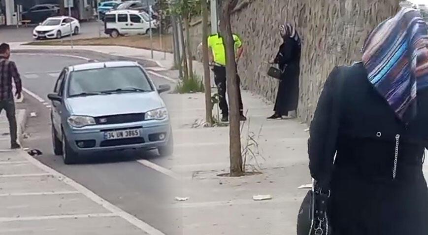İstanbul'da barışma teklifi kavgası! Dövdüğü bayan aracı taşladı