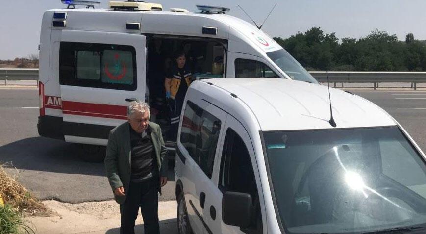 Edirne'de sıcaktan kötüleşen yaşlı adam aykırı tarafa girdi