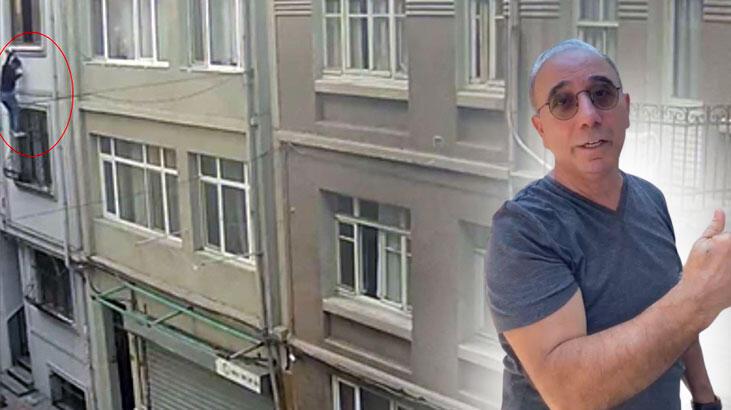 İstanbul’da “örümcek adam” üzere hırsız kameraya yansıdı: Mesken sahibiyle karşılaşınca kaçtı