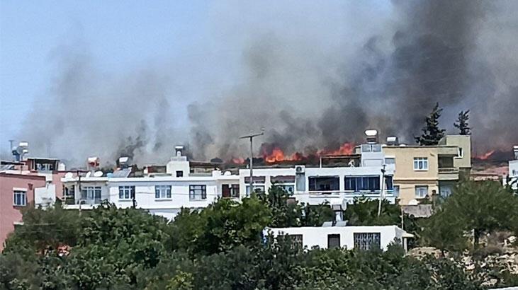 Mersin'de makilik yangını; TOMA ile de müdahale edildi