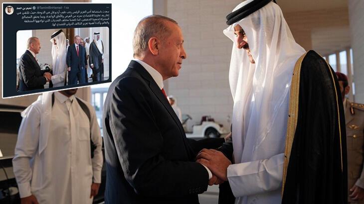 Katar Buyruğu Al Sani'den Erdoğan paylaşımı: Doha'da ağırlamaktan memnuniyet duydum