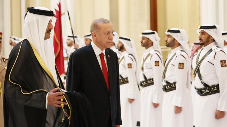 Körfez çeşidinde ikinci durak Katar! Erdoğan ve Al Sani bir ortaya geldi