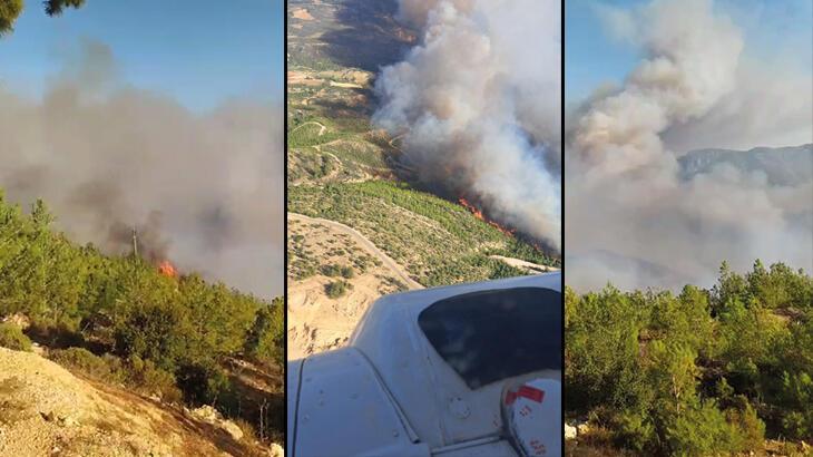 Mersin'de orman yangını! Havadan ve karadan müdahale ediliyor